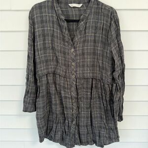 ZARA Plaid Shirt Jacket in Charcoal and Olive